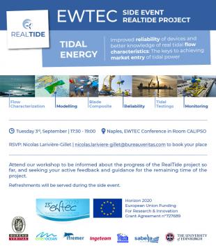 The RealTide EWTEC 2019 Workshop Flyer